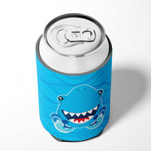 Load image into Gallery viewer, Shark Open Wide in Waves Can or Bottle Hugger BB6947CC