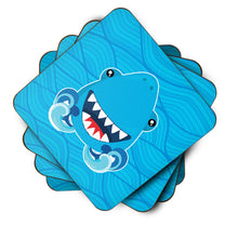 Load image into Gallery viewer, Shark Open Wide in Waves Foam Coaster  BB6947FC