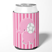 Load image into Gallery viewer, Elephant on Pink Stripes Can or Bottle Hugger BB6955CC
