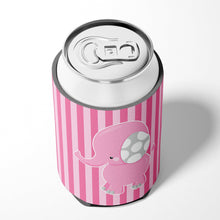 Load image into Gallery viewer, Elephant on Pink Stripes Can or Bottle Hugger BB6955CC