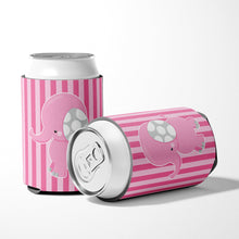 Load image into Gallery viewer, Elephant on Pink Stripes Can or Bottle Hugger BB6955CC