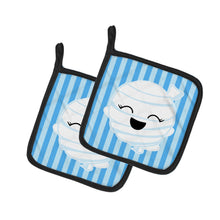 Load image into Gallery viewer, Halloween Ghost Mummy Pot Holders - Set of 2 - Heat-Resistant Kitchen Essentials BB6960PTHD