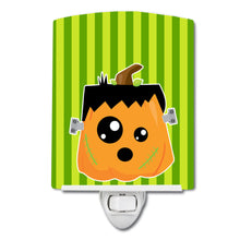 Load image into Gallery viewer, Halloween Pumpkin Frankenstein Ceramic Night Light BB6961CNL