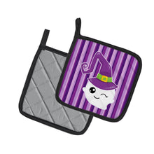 Load image into Gallery viewer, Halloween Ghost Witch Pot Holders - Set of 2 - Heat-Resistant Kitchen Essentials BB6966PTHD
