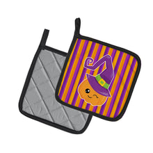 Load image into Gallery viewer, Halloween Pumpkin Witch Pot Holders - Set of 2 - Heat-Resistant Kitchen Essentials BB6967PTHD