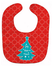 Load image into Gallery viewer, Christmas Tree Red Teal Baby Bib BB6969BIB