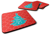 Load image into Gallery viewer, Christmas Tree Red Teal Foam Coaster  BB6969FC