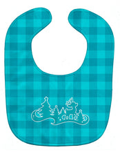 Load image into Gallery viewer, Christmas Tree Reindeer Blue Baby Bib BB6974BIB