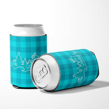 Load image into Gallery viewer, Christmas Tree Reindeer Blue Can or Bottle Hugger BB6974CC