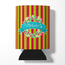 Load image into Gallery viewer, Christmas Wreath Believe Can or Bottle Hugger BB6975CC