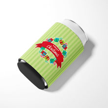 Load image into Gallery viewer, Christmas Wreath Presents Green Can or Bottle Hugger BB6977CC