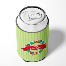 Load image into Gallery viewer, Christmas Wreath Presents Green Can or Bottle Hugger BB6977CC