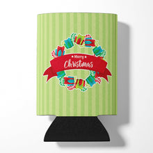 Load image into Gallery viewer, Christmas Wreath Presents Green Can or Bottle Hugger BB6977CC