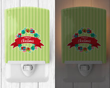 Load image into Gallery viewer, Christmas Wreath Presents Green Ceramic Night Light BB6977CNL