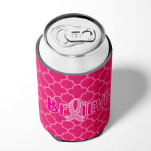 Load image into Gallery viewer, Breast Cancer Awareness Ribbon Believe Can or Bottle Hugger BB6980CC