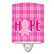 Load image into Gallery viewer, Breast Cancer Awareness Ribbon Hope Ceramic Night Light BB6981CNL