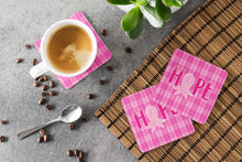 Load image into Gallery viewer, Breast Cancer Awareness Ribbon Hope Foam Coaster  BB6981FC