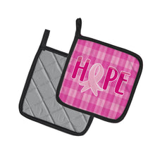 Load image into Gallery viewer, Breast Cancer Awareness Ribbon Hope Pot Holders - Set of 2 - Heat-Resistant Kitchen Essentials BB6981PTHD
