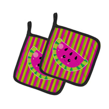 Load image into Gallery viewer, Watermelon Face Pot Holders - Set of 2 - Heat-Resistant Kitchen Essentials BB6987PTHD