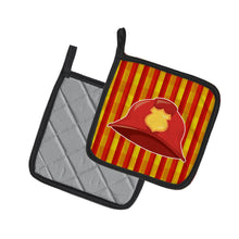 Load image into Gallery viewer, Fireman's Hat Pot Holders - Set of 2 - Heat-Resistant Kitchen Essentials BB6997PTHD