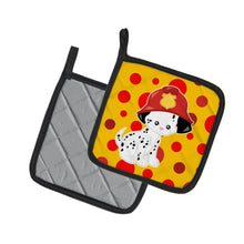 Load image into Gallery viewer, Fireman Dalmatian Puppy Pot Holders - Set of 2 - Heat-Resistant Kitchen Essentials BB6999PTHD