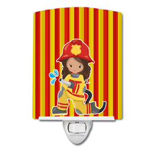 Load image into Gallery viewer, Fireman Girl Ceramic Night Light BB7001CNL