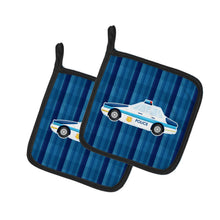 Load image into Gallery viewer, Police Car Pot Holders - Set of 2 - Heat-Resistant Kitchen Essentials BB7009PTHD