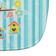 Load image into Gallery viewer, Birdhouses on Blue Stripes Baby Bib BB7011BIB