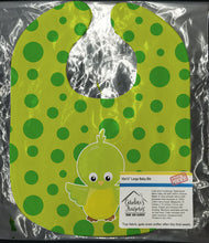Load image into Gallery viewer, Bird on Green Polkadots Baby Bib BB7012BIB