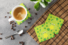 Load image into Gallery viewer, Bird on Green Polkadots Foam Coaster  BB7012FC