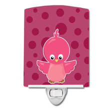 Load image into Gallery viewer, Bird on Pink Polkadots Ceramic Night Light BB7014CNL