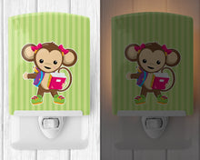 Load image into Gallery viewer, Monkey Going to School Ceramic Night Light BB7016CNL