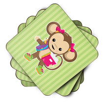 Load image into Gallery viewer, Monkey Going to School Foam Coaster  BB7016FC