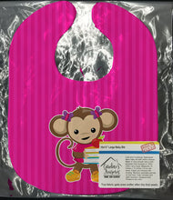 Load image into Gallery viewer, Monkey and School books Baby Bib BB7018BIB