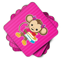 Load image into Gallery viewer, Monkey and School books Foam Coaster  BB7018FC