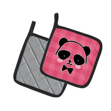 Load image into Gallery viewer, Panda Bear Pink Face Pot Holders - Set of 2 - Heat-Resistant Kitchen Essentials BB7039PTHD