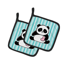 Load image into Gallery viewer, Panda Bear Love Pot Holders - Set of 2 - Heat-Resistant Kitchen Essentials BB7040PTHD