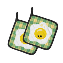 Load image into Gallery viewer, Fried Egg Face Pot Holders - Set of 2 - Heat-Resistant Kitchen Essentials BB7044PTHD
