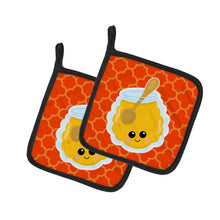 Load image into Gallery viewer, Honey Jar Face Pot Holders - Set of 2 - Heat-Resistant Kitchen Essentials BB7054PTHD