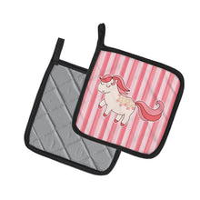 Load image into Gallery viewer, Little Pink Pony Pot Holders - Set of 2 - Heat-Resistant Kitchen Essentials BB7060PTHD