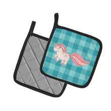 Load image into Gallery viewer, Little Pink Pony Polkadots Pot Holders - Set of 2 - Heat-Resistant Kitchen Essentials BB7061PTHD