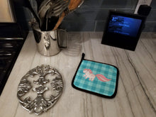 Load image into Gallery viewer, Little Pink Pony Polkadots Pot Holders - Set of 2 - Heat-Resistant Kitchen Essentials BB7061PTHD