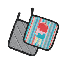 Load image into Gallery viewer, Ice Pop Popsicle Red Pink Blue Pot Holders - Set of 2 - Heat-Resistant Kitchen Essentials BB7062PTHD