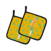 Load image into Gallery viewer, Ice Pop Popsicle Orange Green Pot Holders - Set of 2 - Heat-Resistant Kitchen Essentials BB7064PTHD