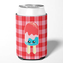Load image into Gallery viewer, Ice Pop Popsicle Face Gingham Can or Bottle Hugger BB7067CC