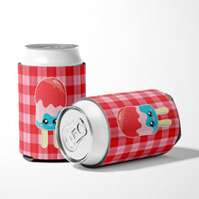 Load image into Gallery viewer, Ice Pop Popsicle Face Gingham Can or Bottle Hugger BB7067CC