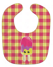 Load image into Gallery viewer, Ice Pop Popsicle Face Gingham Baby Bib BB7068BIB