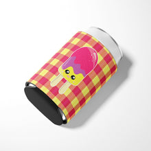 Load image into Gallery viewer, Ice Pop Popsicle Face Gingham Can or Bottle Hugger BB7068CC