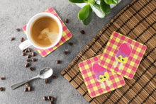 Load image into Gallery viewer, Ice Pop Popsicle Face Gingham Foam Coaster  BB7068FC