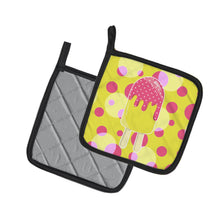 Load image into Gallery viewer, Ice Pop Popsicle Pink Yellow Pot Holders - Set of 2 - Heat-Resistant Kitchen Essentials BB7070PTHD